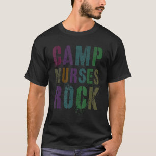 T-shirt Camp Nurses Do Rock Camping Équipe Médicale Médail