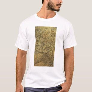 T-shirt Campagne d'Atlanta - carte panoramique de guerre