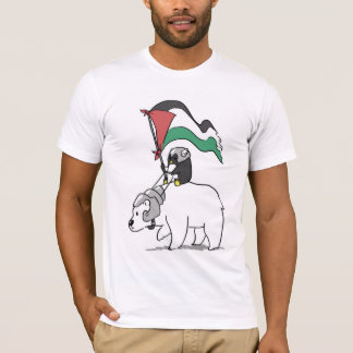 T-shirt Campagne de solidarité de la Palestine du pingouin