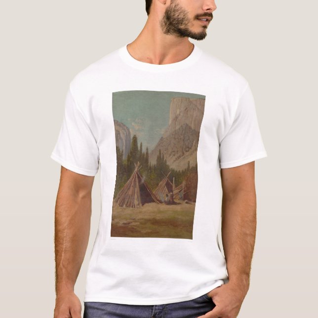 T-shirt Campement indien en vallée de Yosemite (1189) (Devant)