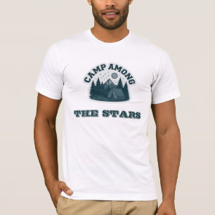 T-shirt Campement parmi les étoiles Vintage Camping en ple