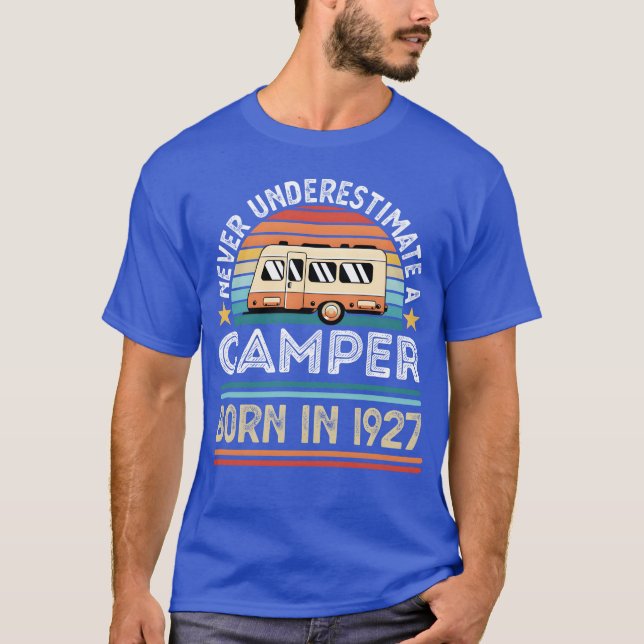 T-shirt Camper born 1927 100th Birthday camping Gift frien (Devant)