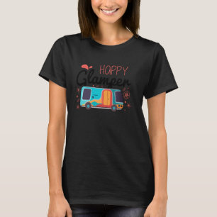 T-shirt Camper Happy Glamper Voyage de Camping Aventure Mo