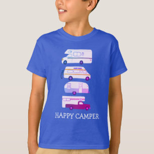 T-shirt CAMPER HEUREUX Campervan vanlife RV Trailer PERSON