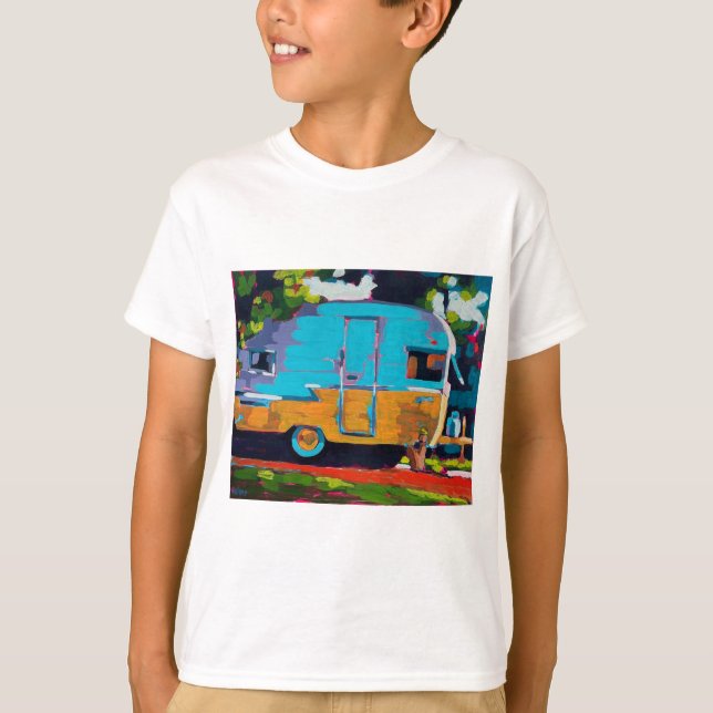T-shirt Camper Painting - Gift for Camping Lovers (Devant)