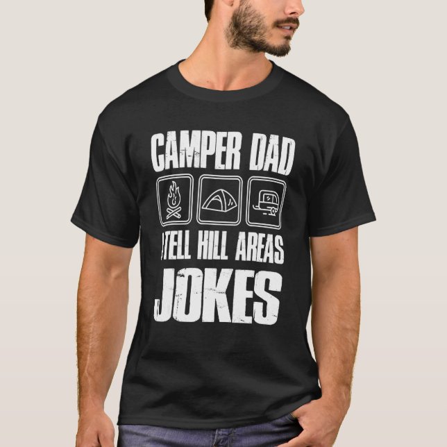T-shirt Camper Papa Je Raconte Les Régions De Colline Plai (Devant)
