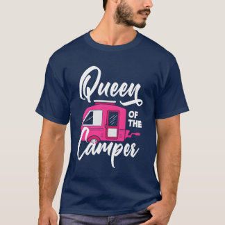 T-shirt Camper Queen Women Girls Camping funny