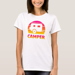 T-shirt Camper Retro Sun - Camping Trailer Travel Fun