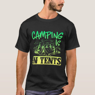 T-shirt Camper Tente Extérieure Camping Dans Tentes