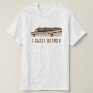 T-shirt Campeur de motorhome de rv je dors autour
