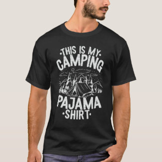 T-shirt Campeur Heureux Randonnée En Plein Air C'est Mon P