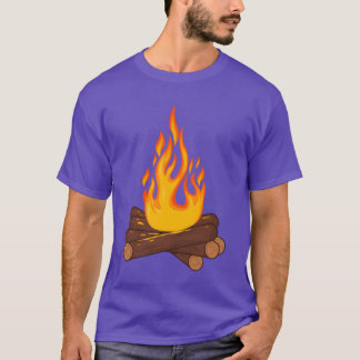 T-shirt Campfire Fire Camping vintage