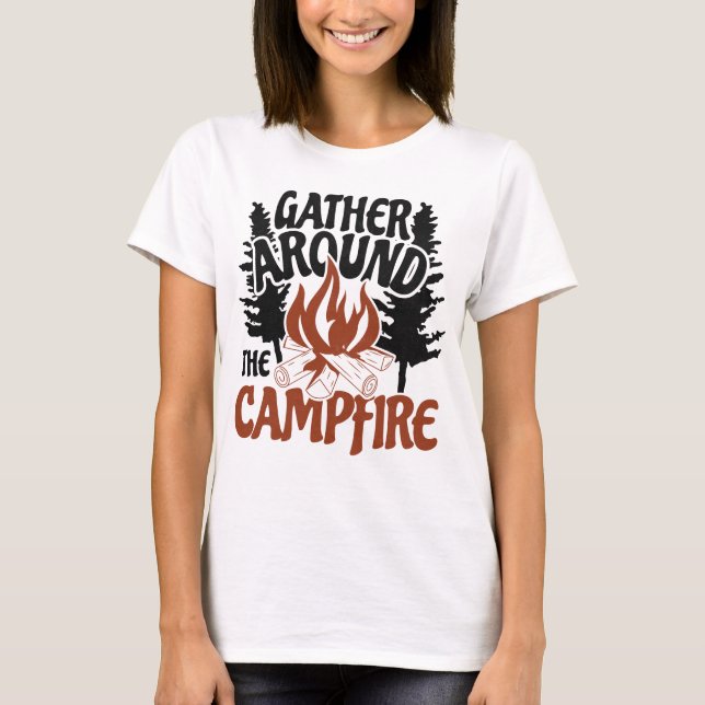 T-shirt Campfire Nights Cosy Outdoor Adventure (Devant)