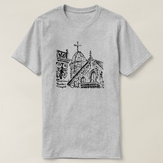 T-shirt Campground Motif by Babbie - Martha's Vineyard (Design devant)