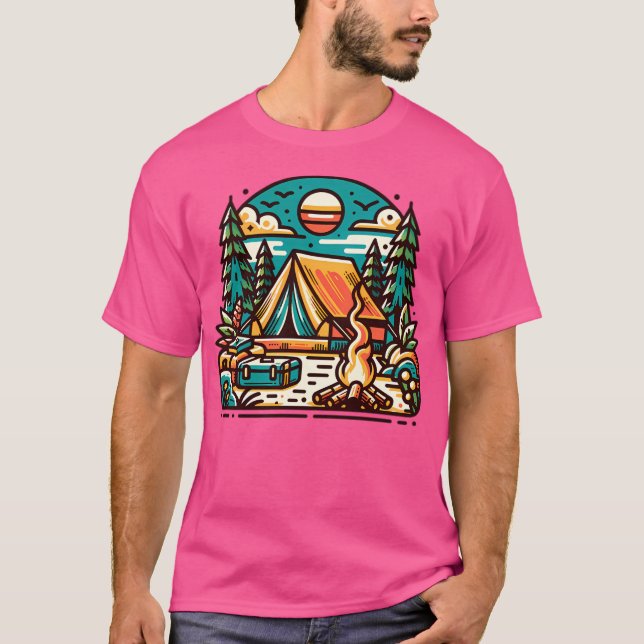 T-shirt Camping actif (Devant)