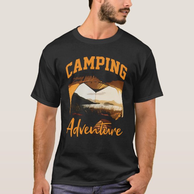 T-shirt Camping Adventure Inspirational Amusing Camping Qu (Devant)