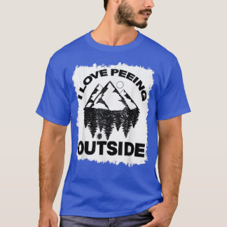 T-shirt Camping Amusant J'Aime Peeing Extérieur Amusant Ex