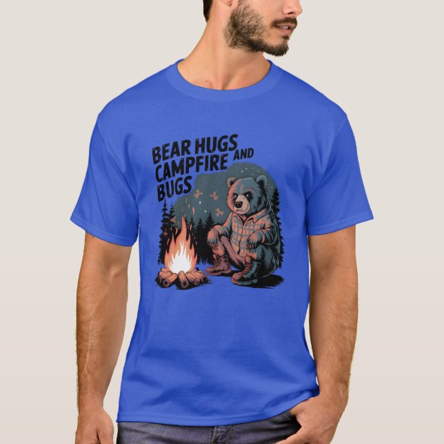 T-shirt Camping Animal Bear Funnyshirt Design funny (Devant)