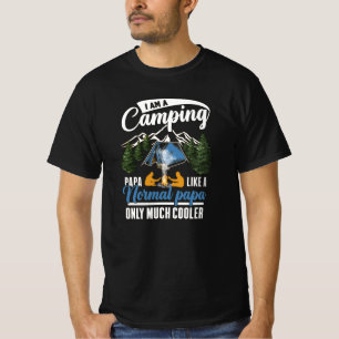 T-shirt Camping au feu de camp avec papa