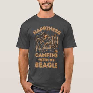 T-shirt Camping avec amis beagle