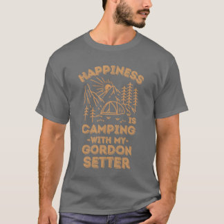 T-shirt Camping avec cadeau gordonsetter