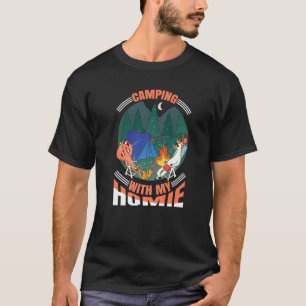 T-shirt Camping Avec Ma Maison Unicorn Flamant rose Nature
