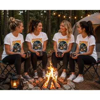 T-shirt Camping avec mes amis goules Halloween