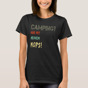 T-shirt Camping avec tente de chien caravane vintage uniqu