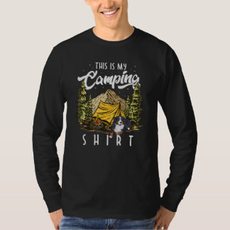 T-shirt Camping Bordure Collie C'Est Mon Camping Vintage