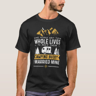 T-shirt Camping Camping cool Pour Hommes Femmes Mari & Wif