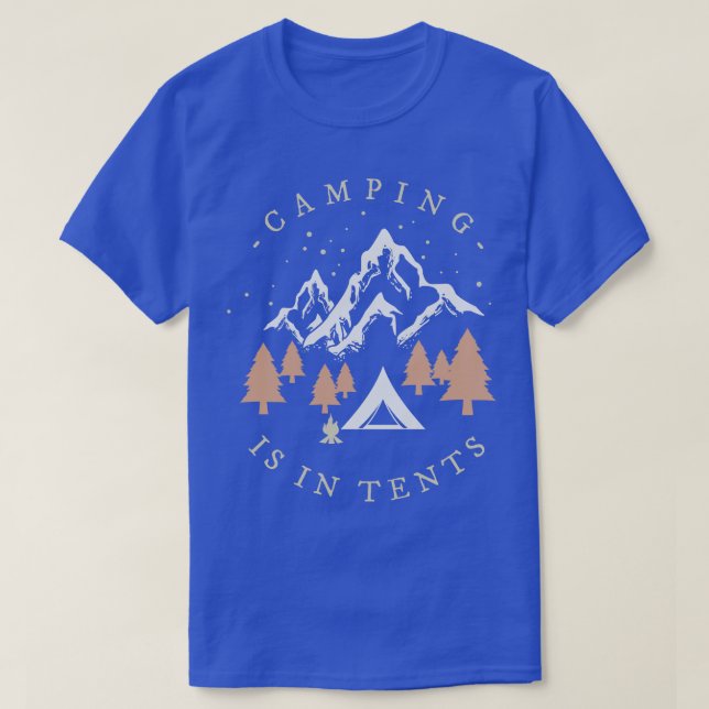 T-shirt Camping Camping Dans Tentes 5 (Design devant)