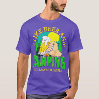 T-shirt Camping Camping Et Bière
