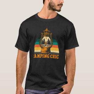 T-shirt Camping Chic Camper Été Camping Tropical Couples