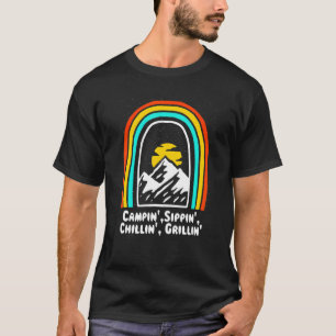 T-shirt Camping' Chillin' Grillin' Camping Foodie Camper F