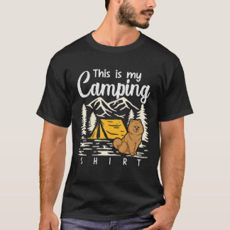 T-shirt Camping Chow Chow Voici Mon Camping