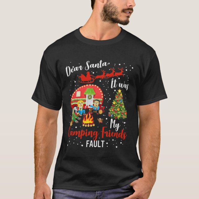 T-shirt Camping Christmas Vehicles Camping RVing Trailers (Devant)