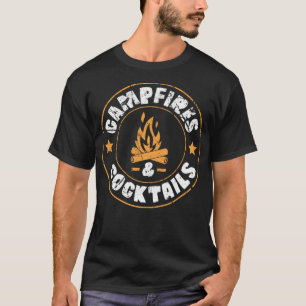 T-shirt Camping Cocktails Drôle Camping Hommes et Femmes