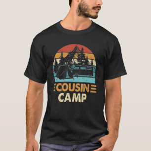 T-shirt Camping Cousin Amis Été Famille Camping Vintage