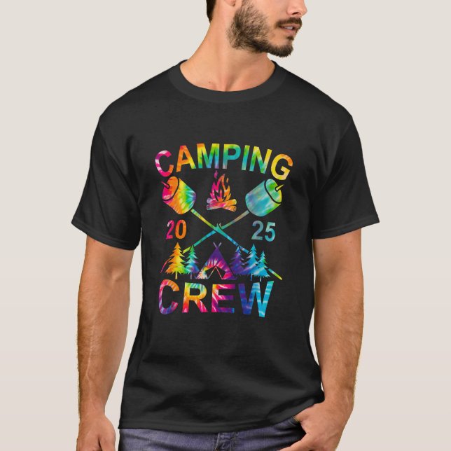 T-shirt Camping Crew 2025 Funny RV Camper Outdoors Vacatio (Devant)