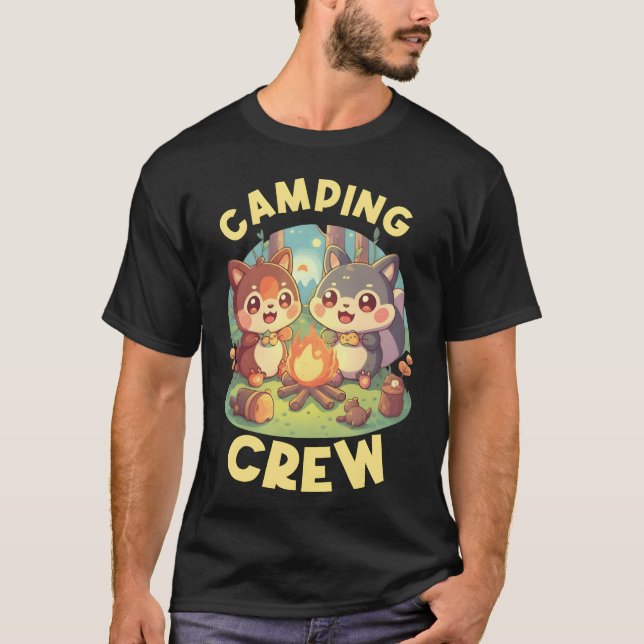 T-shirt Camping Crew funny (Devant)