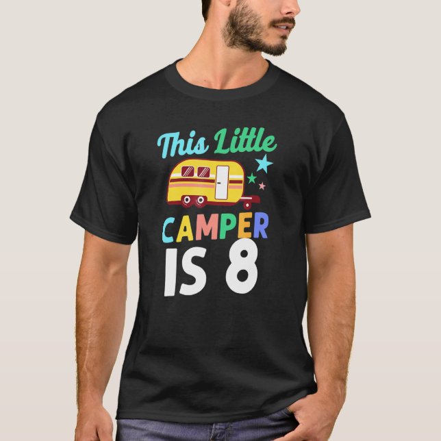 T-shirt Camping Cute Ce Petit Camper Est 8 Camping Automob (Devant)