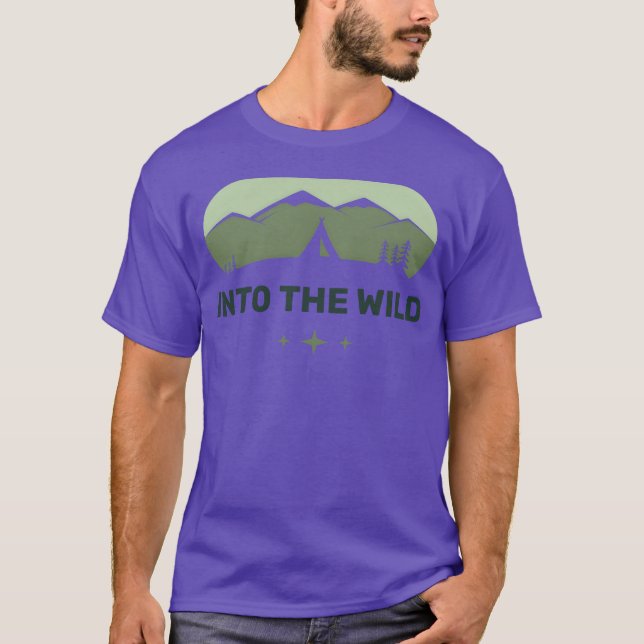 T-shirt Camping dans la nature sauvage (Devant)