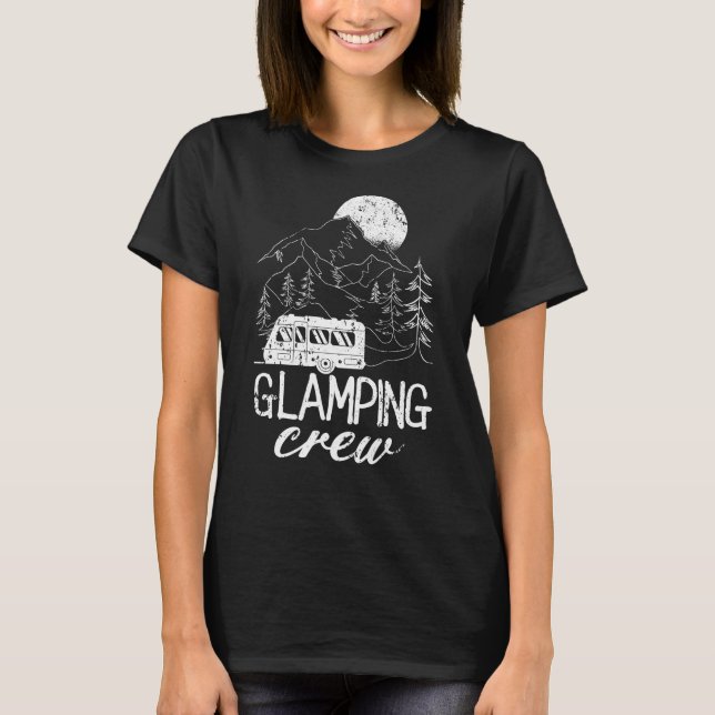T-shirt Camping de luxe pour l'équipage de Glamping (Devant)