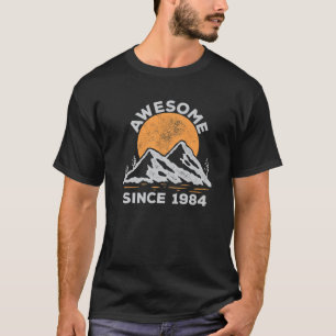 T-shirt Camping De Montagne Vintage Magnifique Depuis 1984