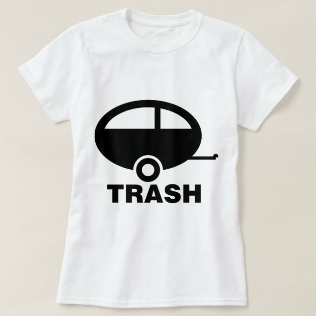 T-shirt Camping de voyage du ~ rv de déchets de remorque (Design devant)