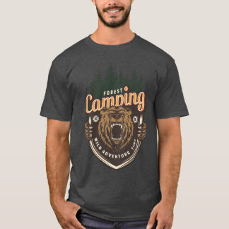 T-shirt Camping en forêt en famille