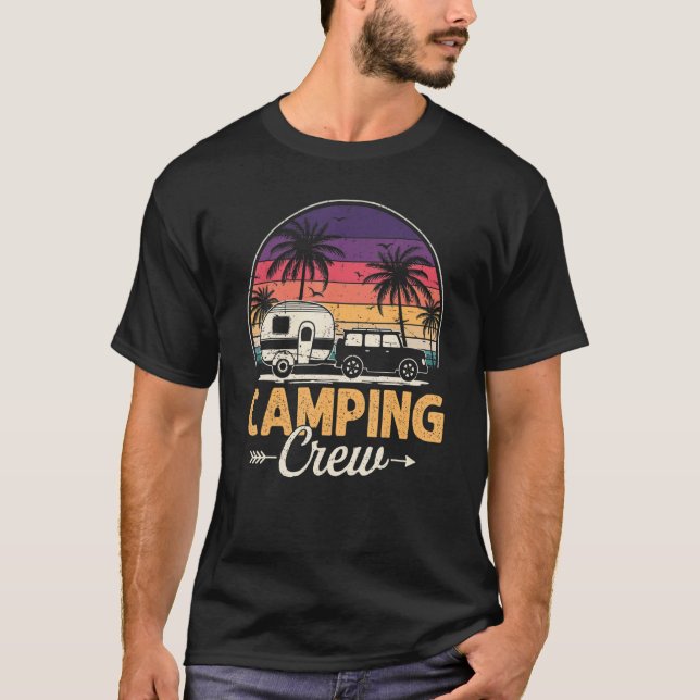 T-shirt Camping Équipe de camping Correspondance Camping R (Devant)