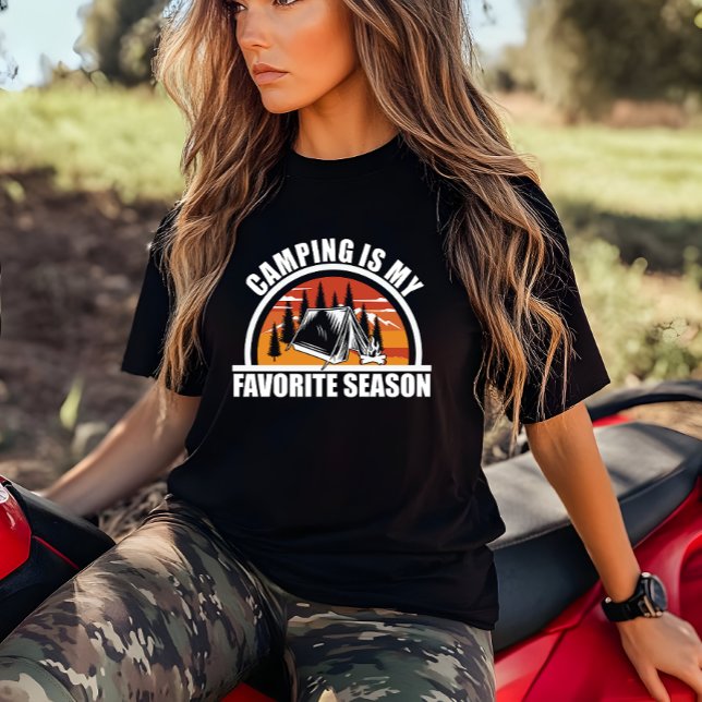 T-shirt Camping est ma saison préférée drôle slogan de cam (Créateur téléchargé)