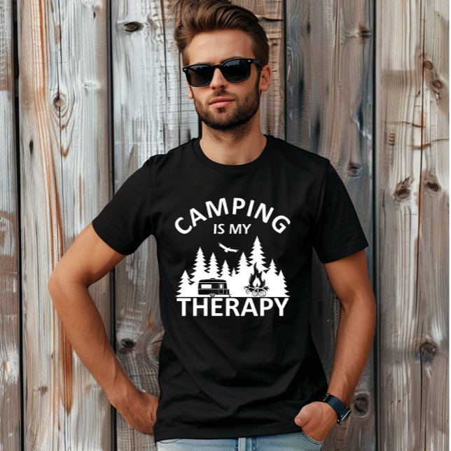T-shirt Camping est ma thérapie drôle slogan de camper (Créateur téléchargé)