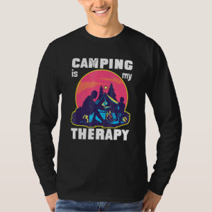 T-shirt Camping Est Ma Thérapie Rv Van Camping Dire Heureu